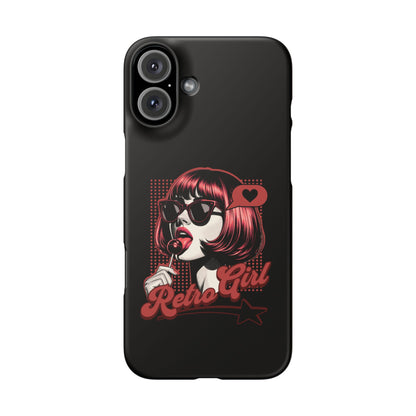 Retro Girl Snap Case Handyhülle