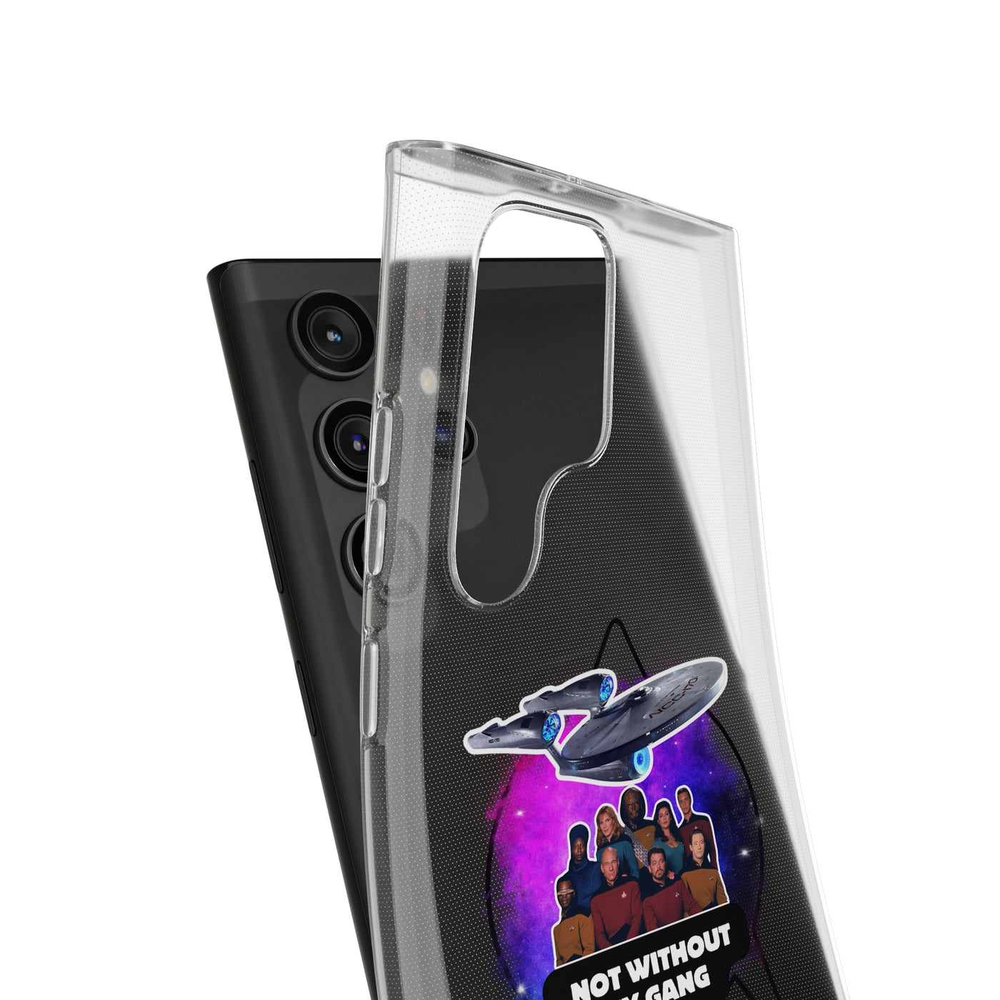 Galaxy-Inspired Soft Phone Case - Not Without My Gang, Star Trek Lovers Handyhülle