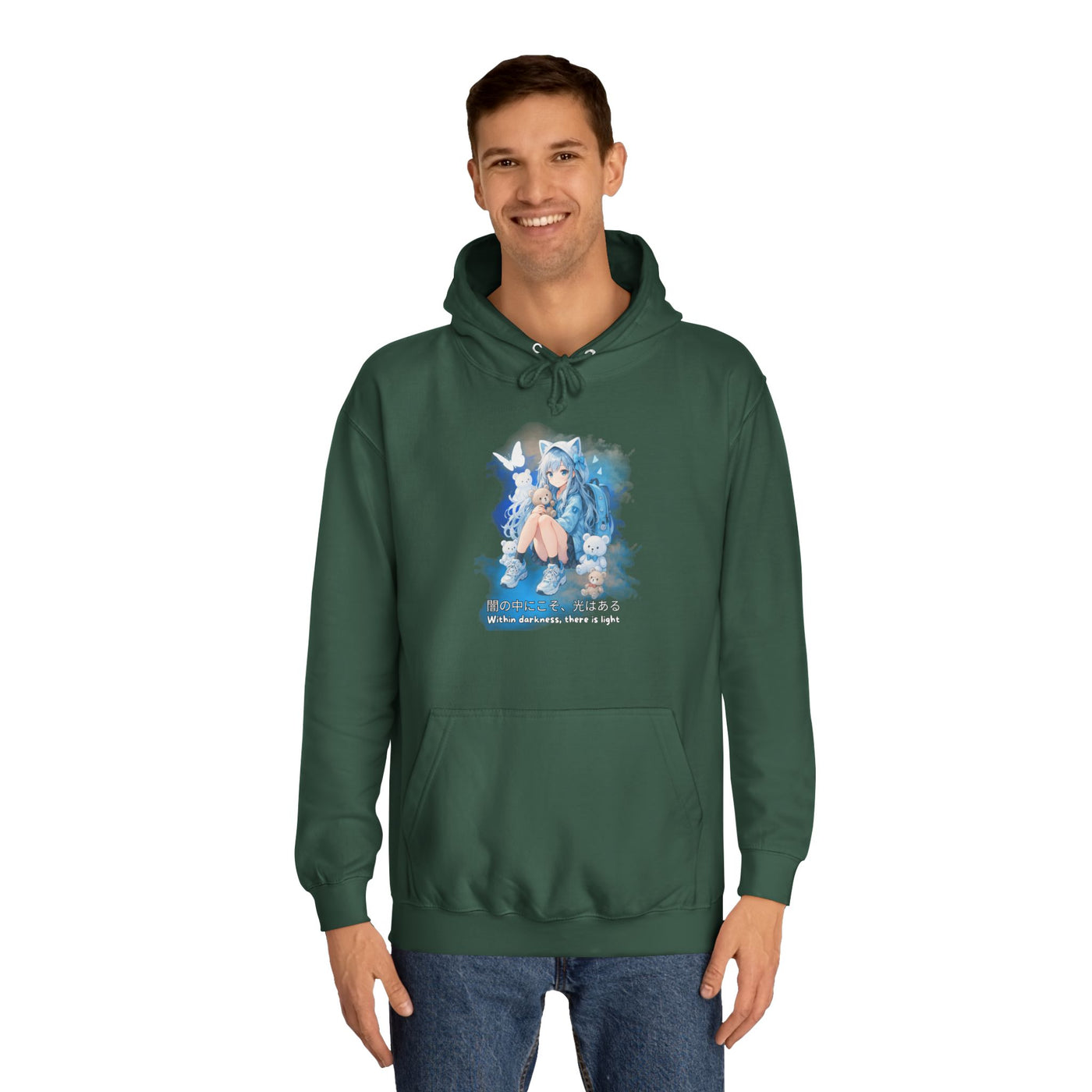 Hoodie, Anime Sweatshirt "Within darkness there is a light"