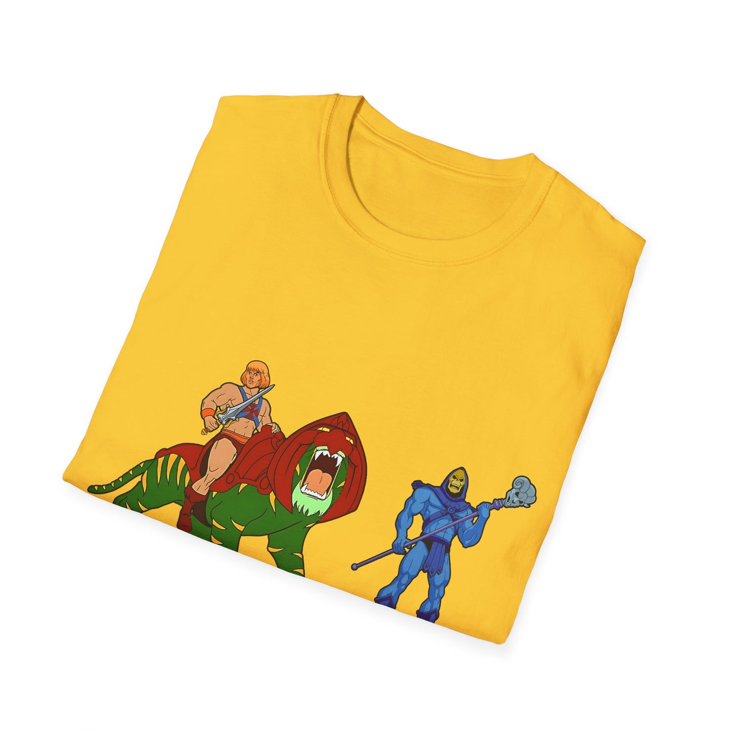 He-Man Retro Graphic Tee, Unisex Softstyle Shirt for Fans, Vintage Cartoon Apparel, Gift for Geeks, Nostalgic T-Shirt