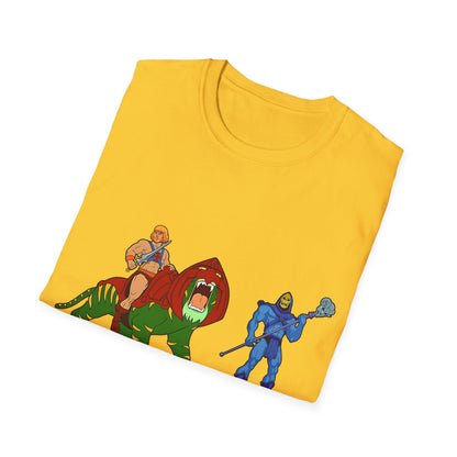 He-Man Retro Graphic Tee, Unisex Softstyle Shirt for Fans, Vintage Cartoon Apparel, Gift for Geeks, Nostalgic T-Shirt