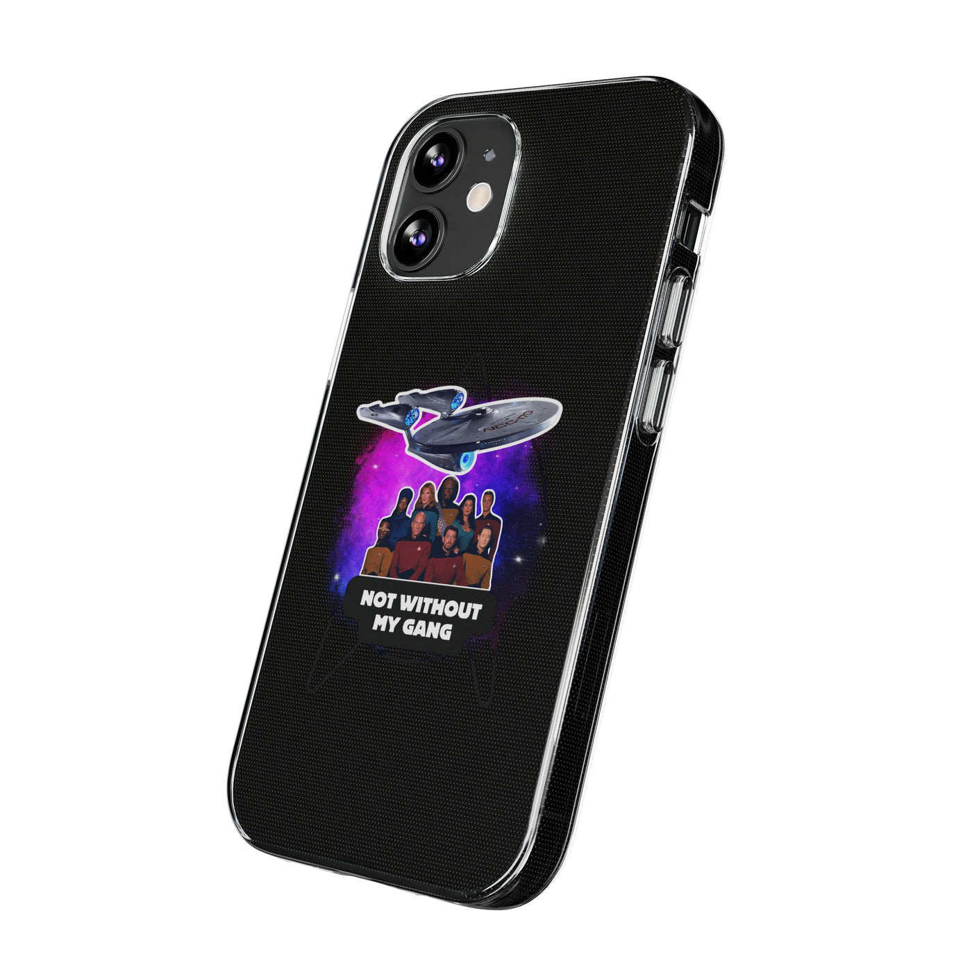 Galaxy-Inspired Soft Phone Case - Not Without My Gang, Star Trek Lovers Handyhülle