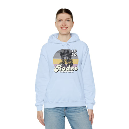 Rodeo Cowgirl Hooded HOODIE - Unisex Heavy Blend™ - Retro Style