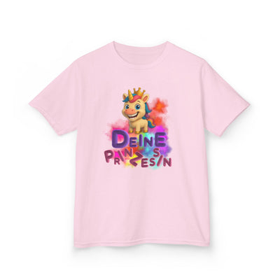 Colorful Kids Tee - “Deine Prinzessin” Design - Fun & Playful Shirt for Young Royalty