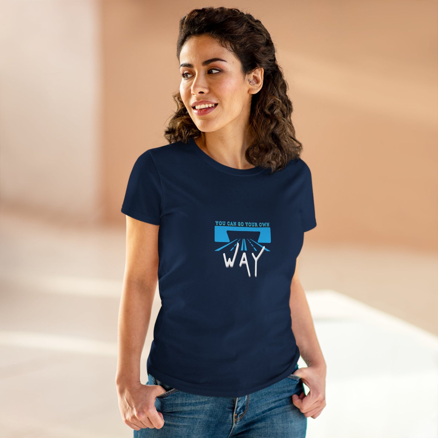 Empowering Quote Tee - You Can Go Your Own Way, Inspirational Shirt, Women's Motivational Cotton T-Shirt, Gift for Her, Casual Wear