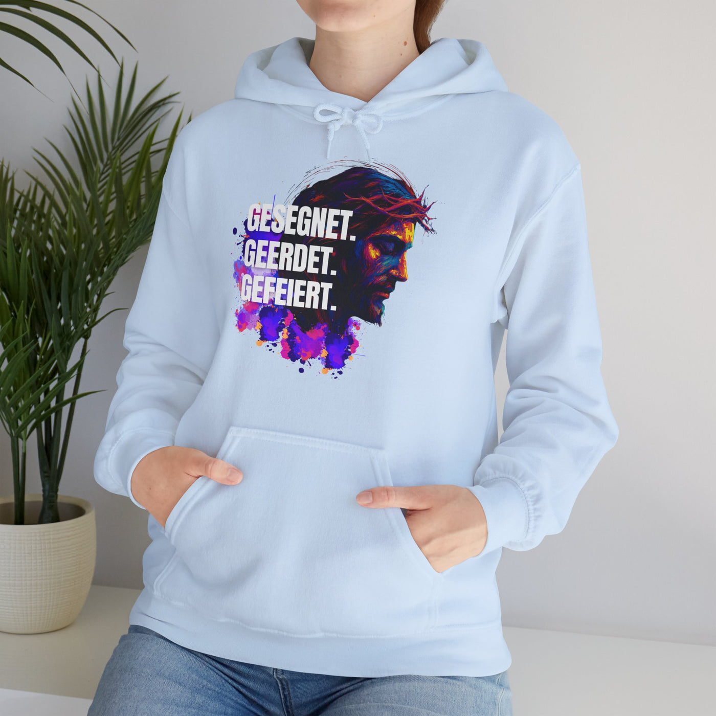 Jesus Colorful - with saying Blessed- Grounded - Celebrated