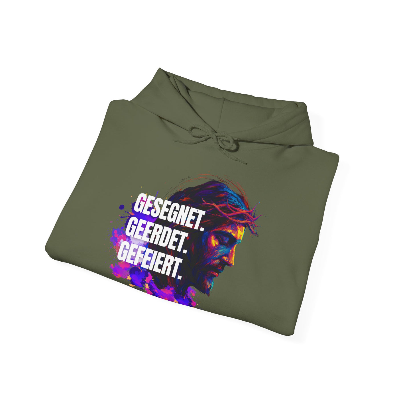 Jesus Colorful - with saying Blessed- Grounded - Celebrated