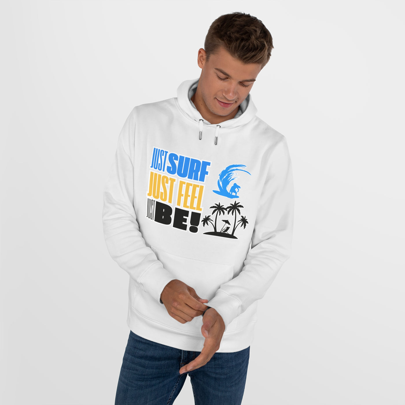 Just Surf Hooded Sweatshirt - Perfect for Beach Lovers and Surf Enthusiasts