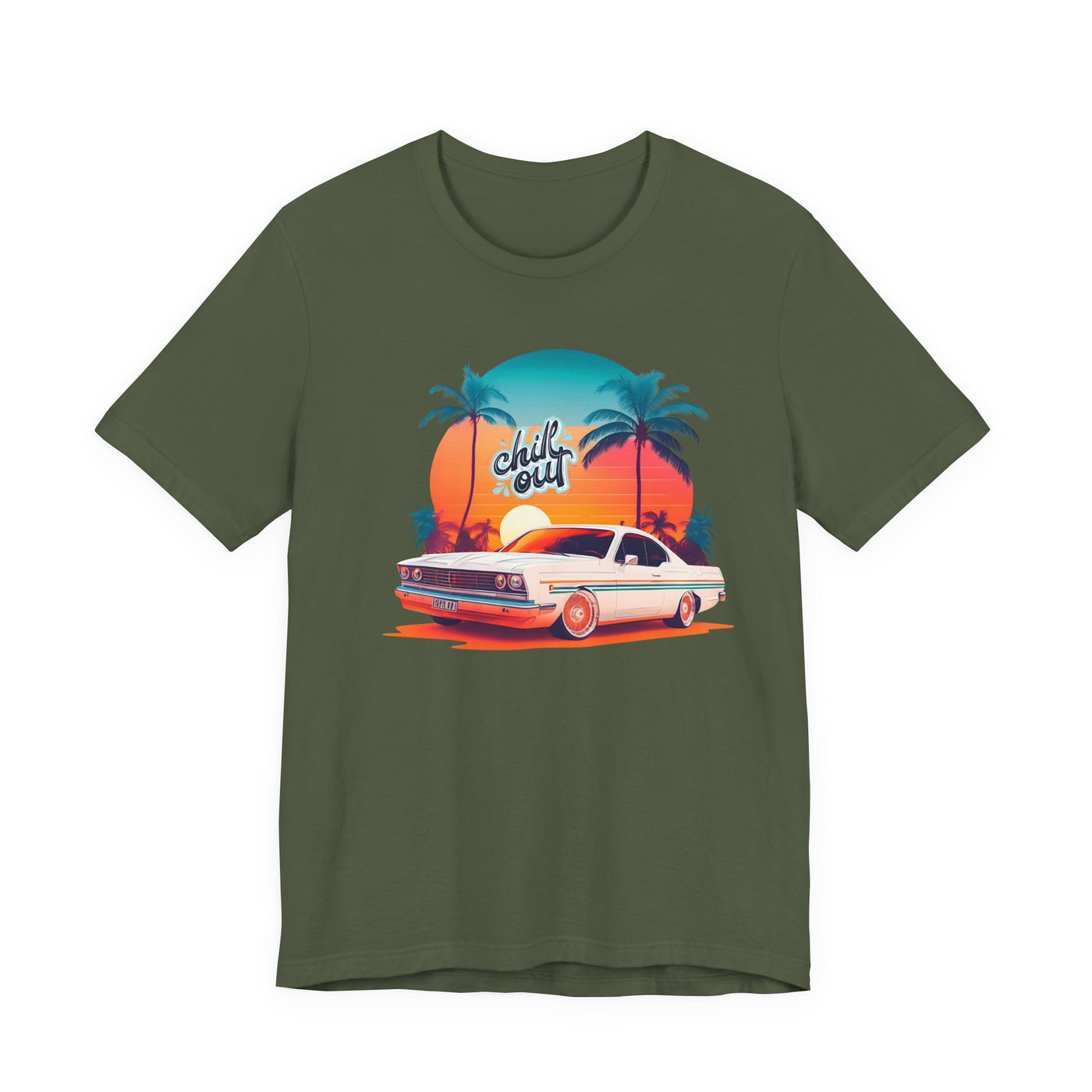 Chill Out Retro Car Tee - Unisex Jersey Short Sleeve Shirt