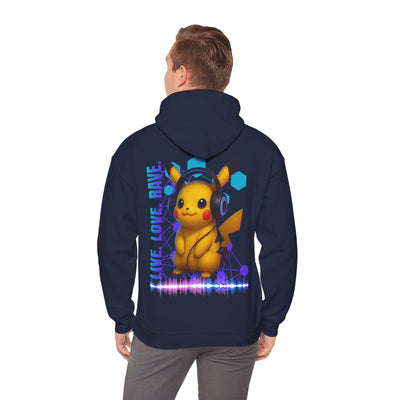 Rave Hoddie, Live Love Rave - Techno - Pokemon