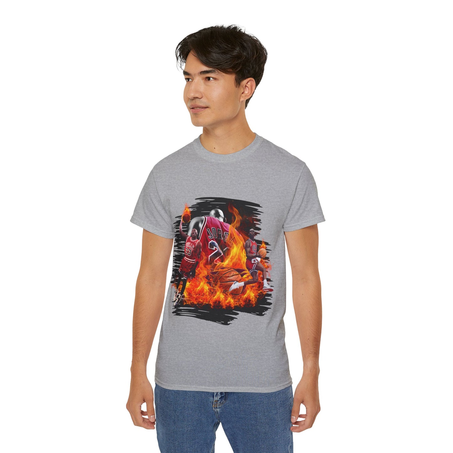 Basketball Jordan, Cool Sports Shirt, Unisex Cotton T-Shirt
