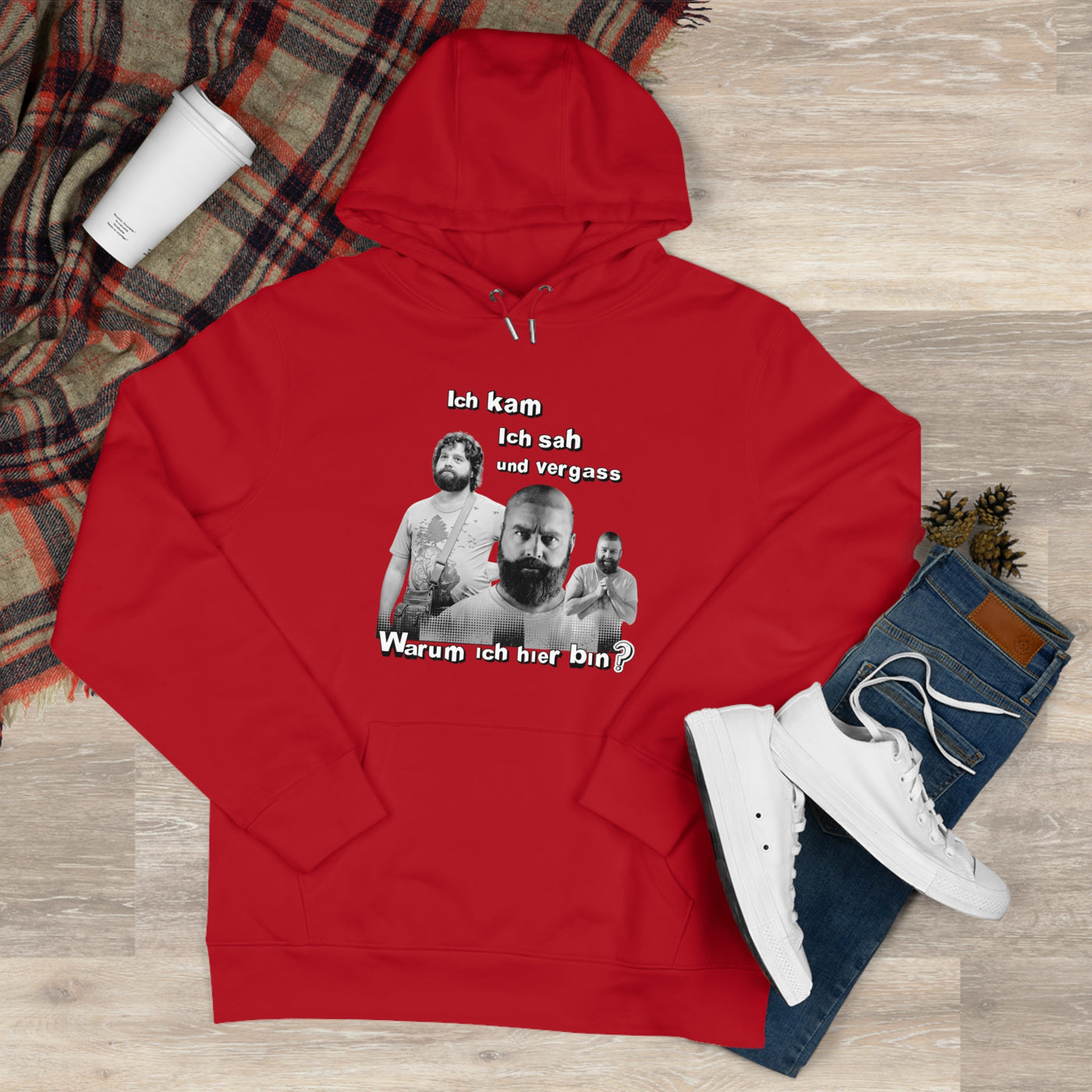Hoodie Unisex Witz  Alan Garner– Ich kam ich sah und vergaß - Warum ich hier bin!