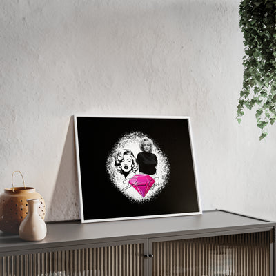 Vintage Marilyn Monroe Poster with Wooden Frame