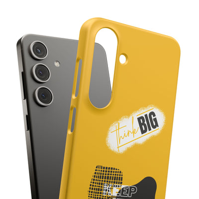 Handyhülle gelbe - Yellow Snap Case - 'Think BIG' for Motivated Individuals