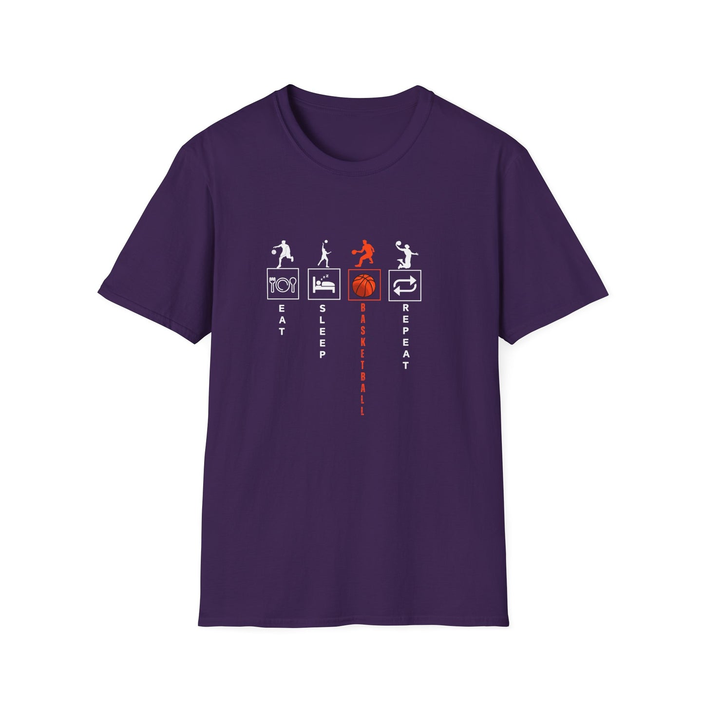 Basketball Life Unisex T-Shirt - Eat, Sleep, Basketball, Repeat