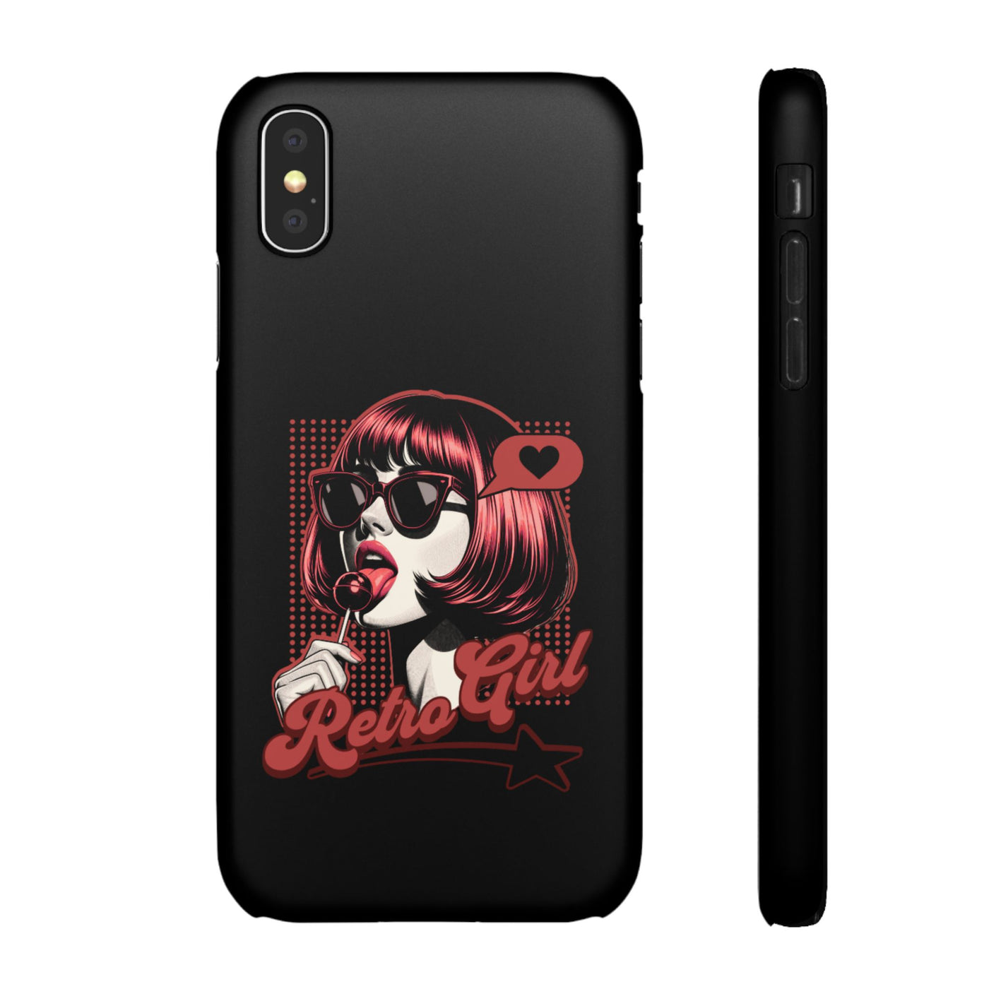 Retro Girl Snap Case Handyhülle